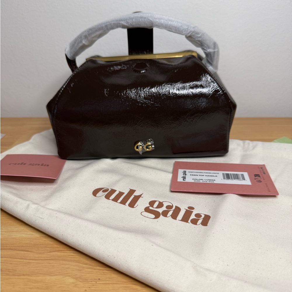 Cult Gaia FAWN MINI BAG in color Luwak Patent Leather New with tags and dust bag